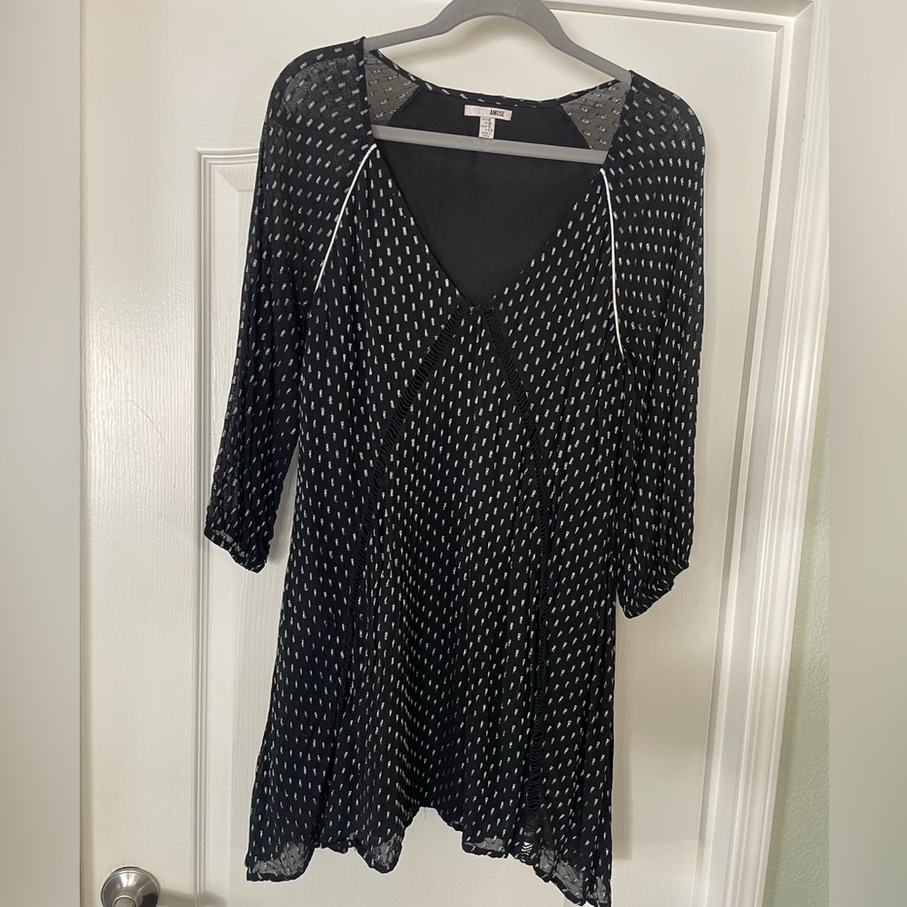 Amuse Society Lurex Embroidered Dress